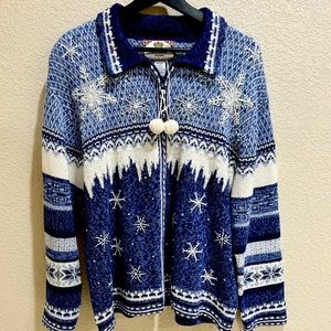 It’s so Vintage - it’s cute!  New sweater prob bought in 80’s. Rare classic.